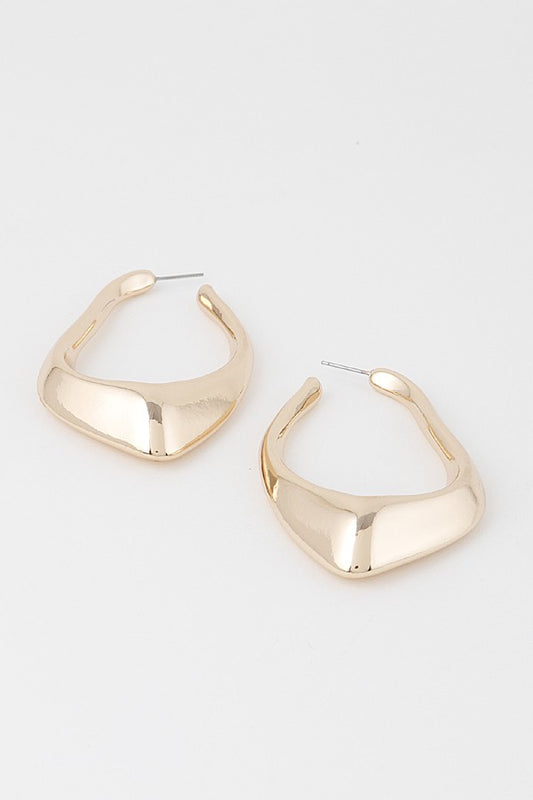 Abstract Arch Hoop Earrings