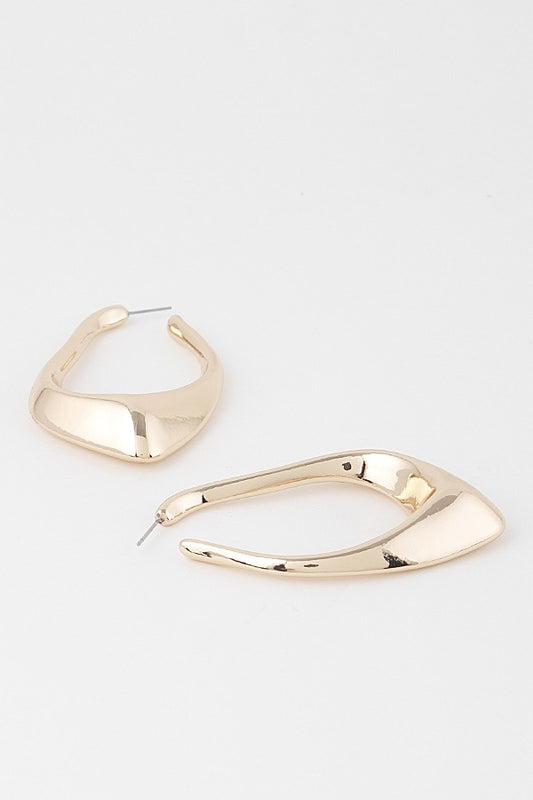 Abstract Arch Hoop Earrings