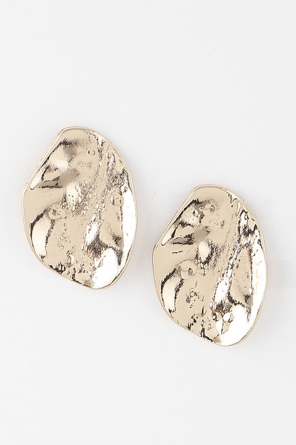 Abstract Hammered Plate Earrings