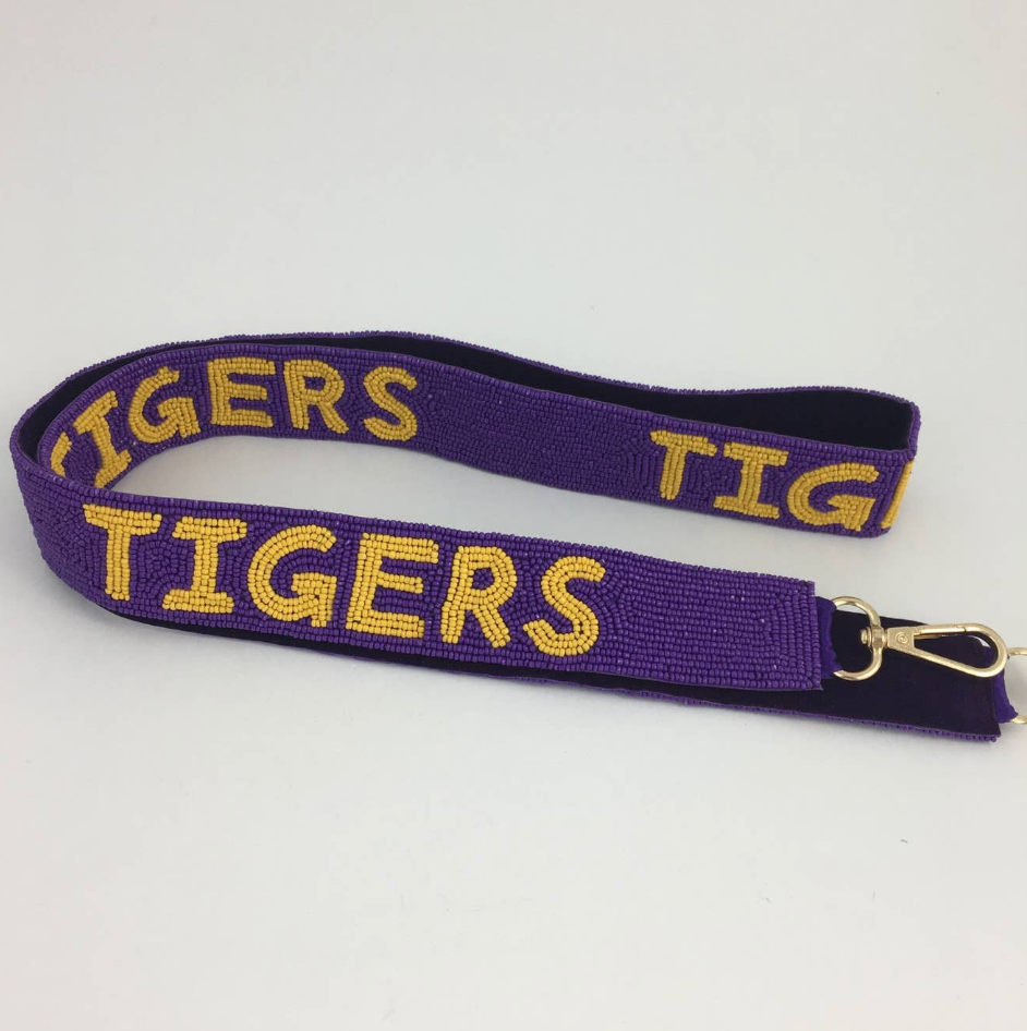 Beaded Tigers Purse Strap