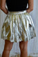 On My Own Metallic Tennis Skirt