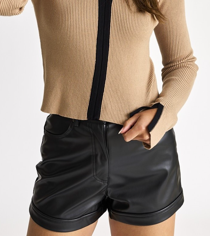 Little Lady Faux Leather Shorts