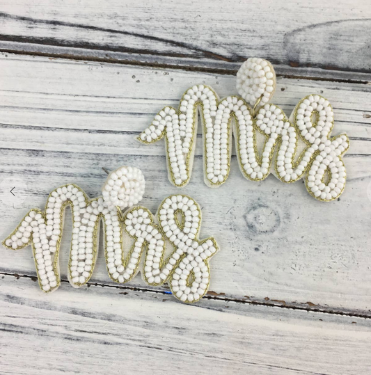 Mrs. Beaded Earrings