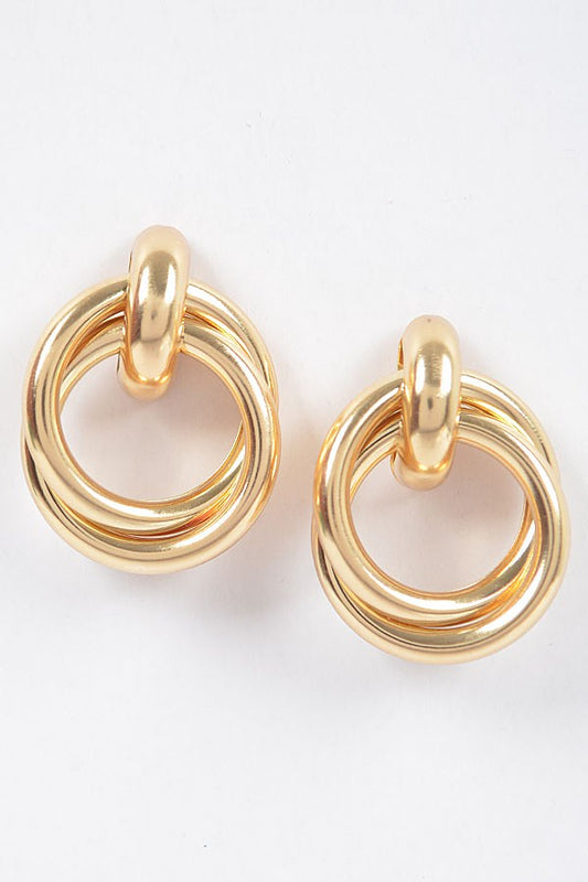 Multi Lined Hoop Earrings