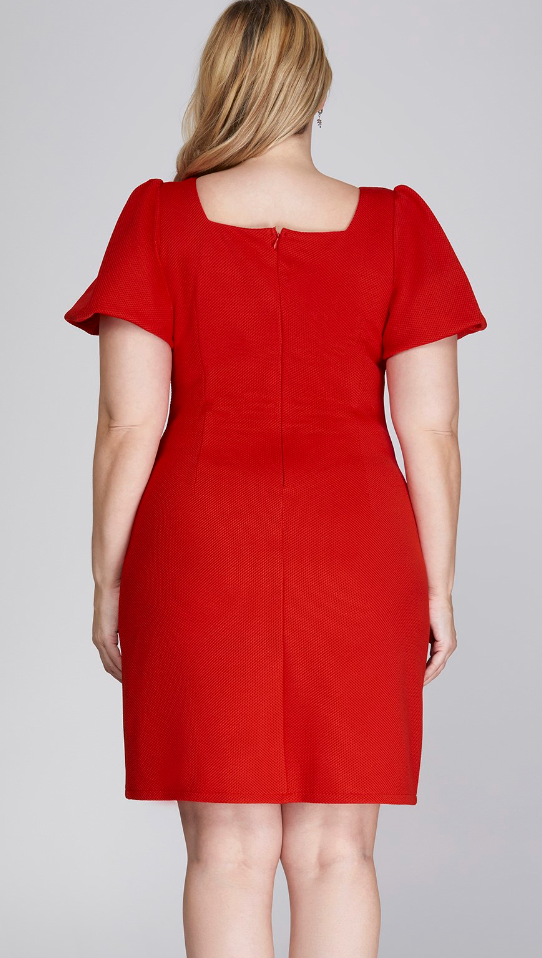 Scarlet Charm Plus Size Mini Dress